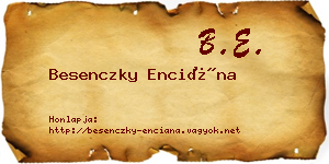 Besenczky Enciána névjegykártya